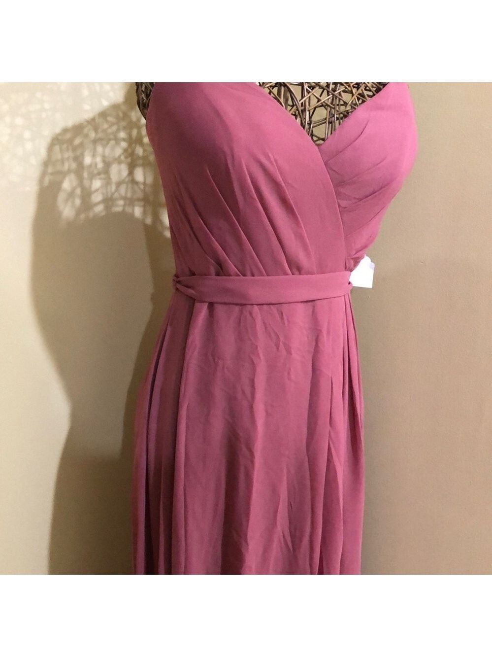 Mauve Straps Bridesmaids Evening Women’s Maxi Dress Gown Retail $225 - Picture 3 of 10